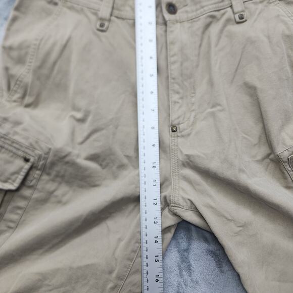 Vintage Y2K Oakley Shorts Mens 36 Tan Cargo Utility Outdoors Drawstring Khaki - Picture 13 of 16